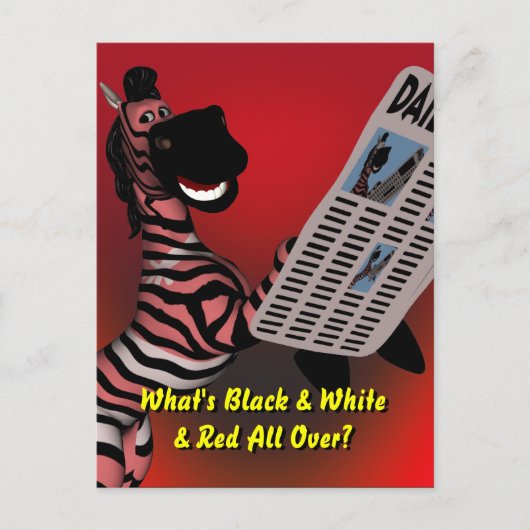 Zebra Riddle Briefkaart (Voorkant)