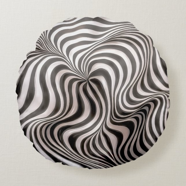 Zebra rock! rond kussen (Voorkant)