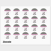 Zebra Rocking Horse Enregistrer Les Stickers Date (Feuille)