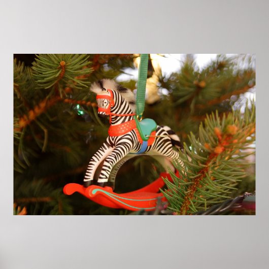 Zebra Rocking Horse Poster (Voorkant)
