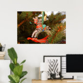 Zebra Rocking Horse Poster (Thuiskantoor)