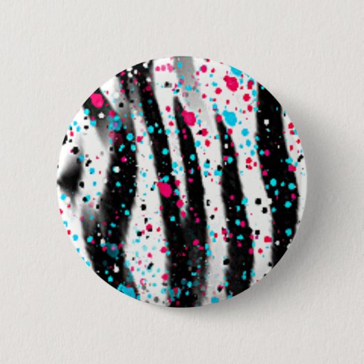 Zebra Ronde Button 5,7 Cm (Voorkant)