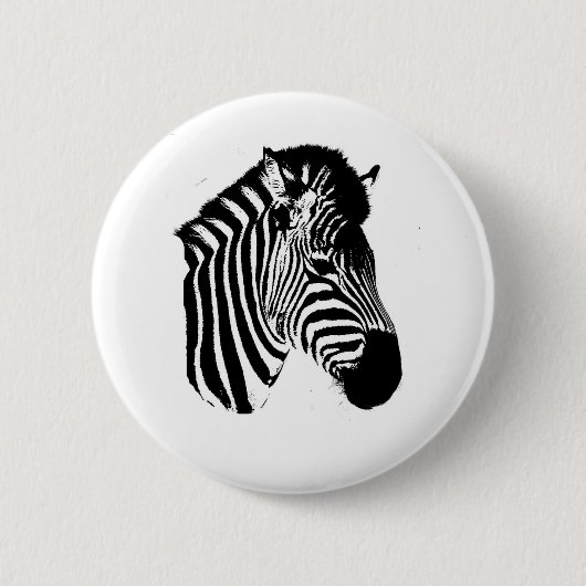 Zebra Ronde Button 5,7 Cm (Voorkant)