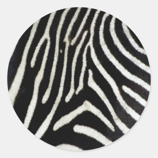 Zebra Ronde Sticker (Voorkant)
