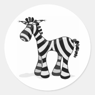 zebra ronde sticker