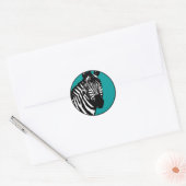 zebra. ronde sticker (Envelop)