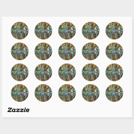 Zebra Ronde Sticker (Vel)