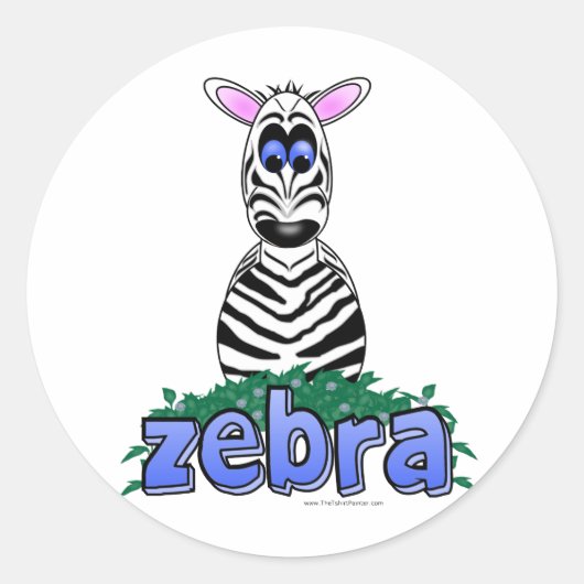 ZEBRA RONDE STICKER (Voorkant)