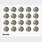 Zebra Ronde Sticker (Vel)