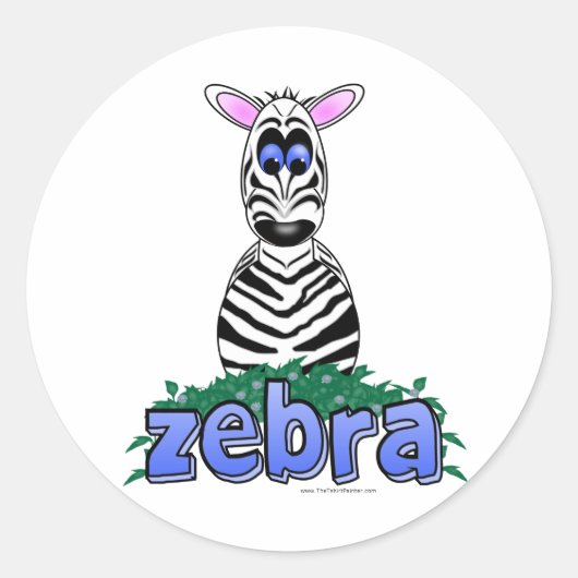 ZEBRA RONDE STICKER (Voorkant)