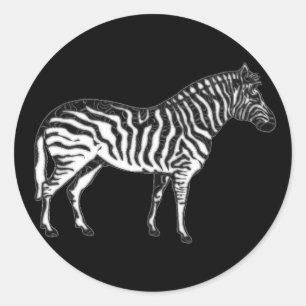 Zebra Ronde Sticker