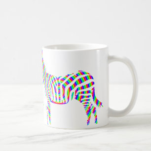 Zebra Rood Silhouet Mok of Reisbeker