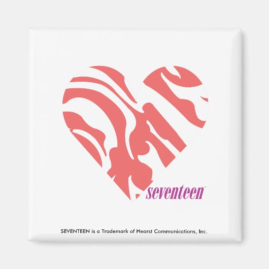 Zebra Roze 2 Magneet (Voorkant)