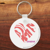 Zebra Roze 2 Sleutelhanger (Voorkant)