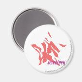 Zebra roze 3 magneet (Voorkant / Achterkant)