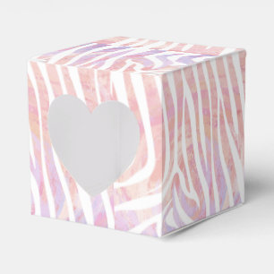 Zebra roze en witte afdrukken bedankdoosjes