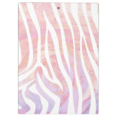 Zebra roze en witte afdrukken klembord (Achterkant)