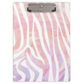 Zebra roze en witte afdrukken klembord (Voorkant)