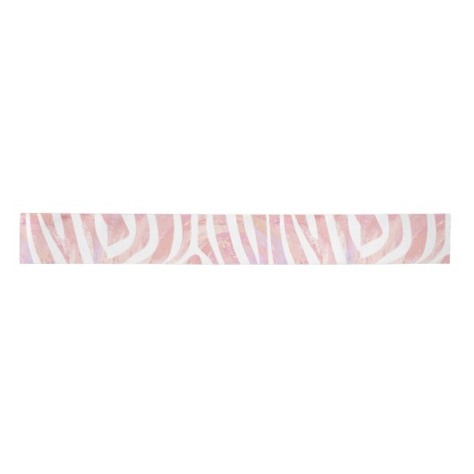 Zebra roze en witte afdrukken lint (Voorkant)