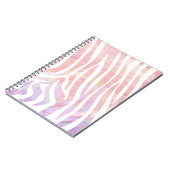 Zebra roze en witte afdrukken notitieboek (Linkerzijde)