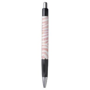 Zebra roze en witte afdrukken pen