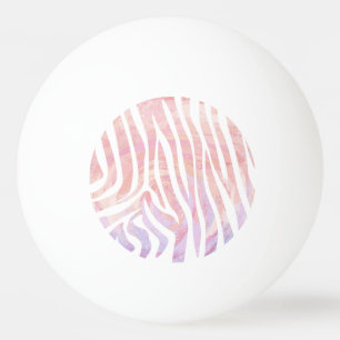 Zebra roze en witte afdrukken pingpongballen