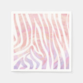 Zebra roze en witte afdrukken servet (Voorkant)