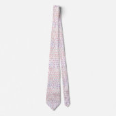 Zebra Roze en witte Chevron Stropdas (Voorkant)