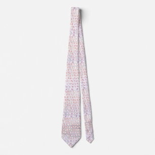 Zebra Roze en witte Chevron Stropdas