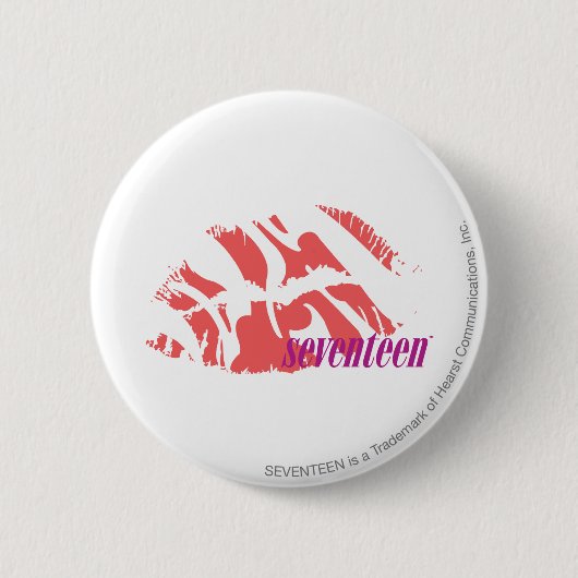 Zebra Roze Ronde Button 5,7 Cm (Voorkant)