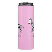 Zebra Roze Thermosbeker (Achterkant)