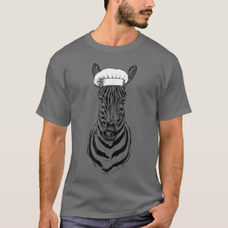 Zebra Safari Animal Chef Funny Cooking Cook Wildli T-shirt