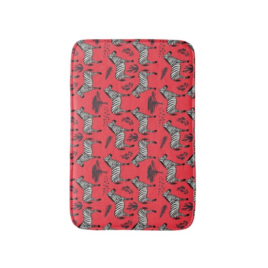 Zebra Safari Design Stripe Bath Mat (Voorkant Verticaal)