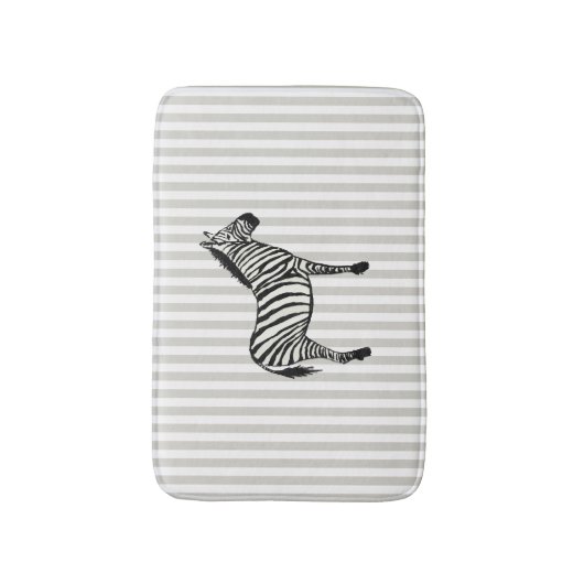 Zebra Safari Design Stripe Bath Mat (Voorkant Verticaal)