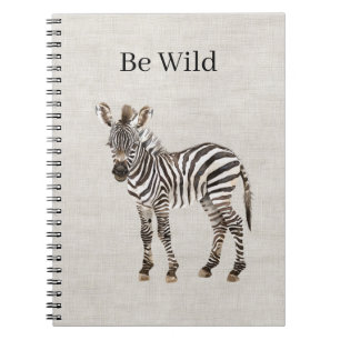 Zebra Safari Dier Nep Linnen Notitieboek