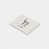 Zebra Safari Dier Nep Linnen Post-it® Notes (Schuin)
