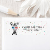 Zebra Safari | Étiquette d'adresse de retour (En situation)