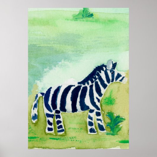 Zebra Safari Friend Poster (Voorkant)