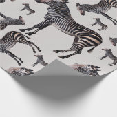 Zebra Safari Illustratie Cadeaupapier (Hoek)