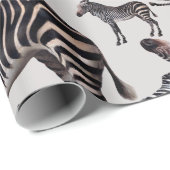 Zebra Safari Illustratie Cadeaupapier (Rol Hoek)