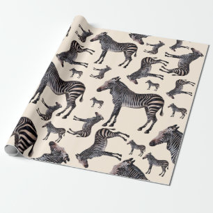 Zebra Safari Illustratie Cadeaupapier