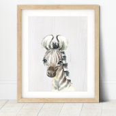 Zebra Safari Oerwoud Nursery Art Print