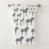 Zebra Safari Painting Bath Towel Set Bad Handdoek (Insitu)