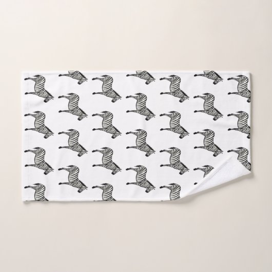 Zebra Safari Painting Bath Towel Set Bad Handdoek (Handdoek)