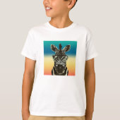Zebra Safari Zebra met Shades Cool Zoo Animal T-shirt (Voorkant)