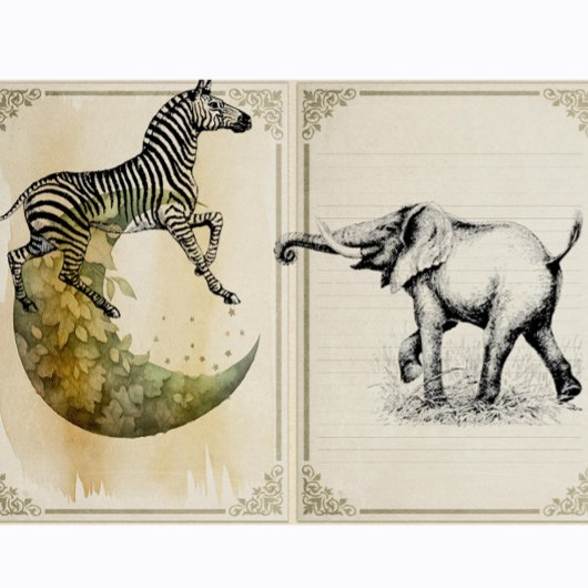 Zebra safaridier rubberstempel