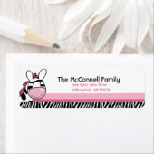 ZEBRA SASSY DIVA PRINTABLE ADRESETIKETTEN ETIKET (Insitu)