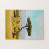 Zebra Savanna-dieren reizen buitenshuis Legpuzzel (Horizontaal)