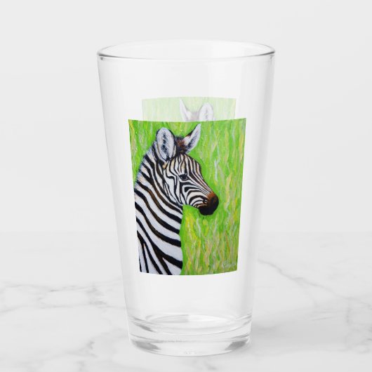 Zebra schilderen glas (Voorkant)