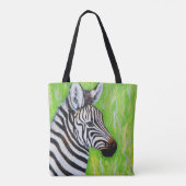 Zebra schilderen tote bag (Achterkant)